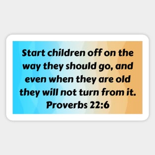 Bible Verse Proverbs 22:6 Sticker